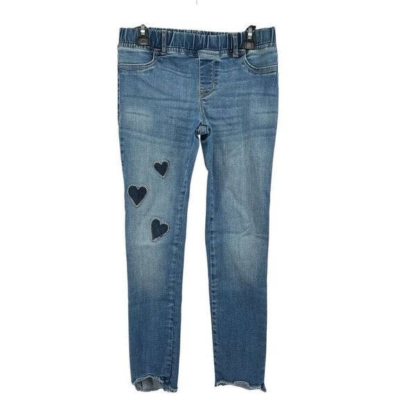 Gap Kids Girls Velvet Heart Pull-On Jeggings Blue Indigo Ankle Length Size 12 - Picture 1 of 12